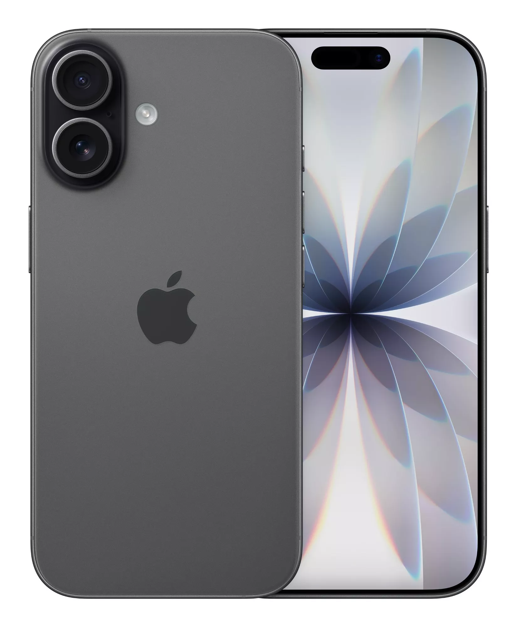 Apple iPhone 17 in Black, front and rear view