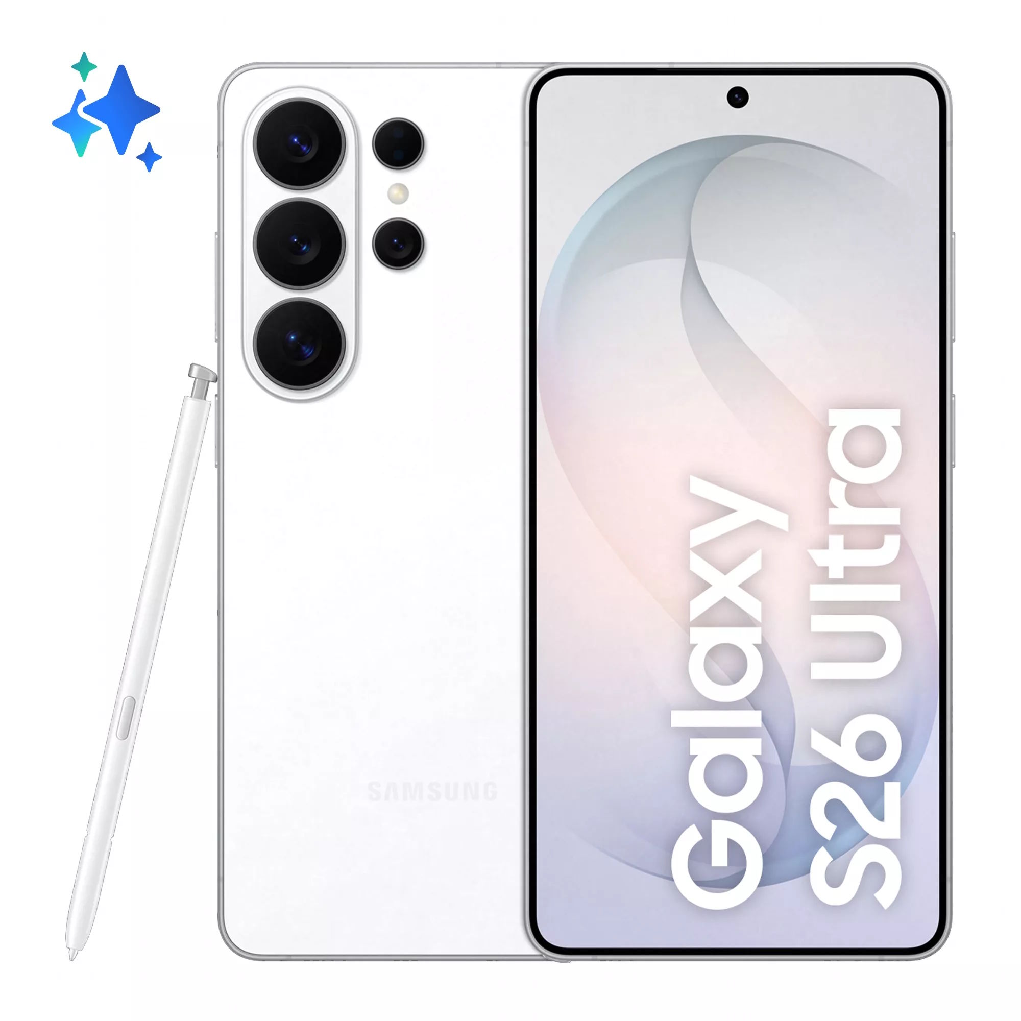 Samsung Galaxy S26 Ultra 5G 1TB in White — front view